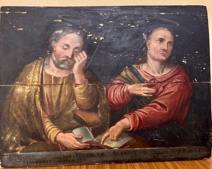 Spaanse school (XVII) - San Bartolomé y San Felipe, Antiek en Kunst, Kunst | Schilderijen | Klassiek