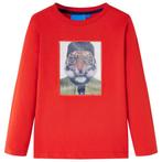 vidaXL Kindershirt met lange mouwen 92 rood, Verzenden, Nieuw