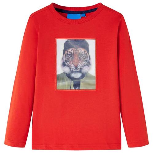 vidaXL Kindershirt met lange mouwen 92 rood, Kinderen en Baby's, Kinderkleding | Overige, Nieuw, Verzenden
