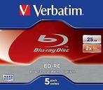Verbatim | BD-RE | 25 GB | 2x Speed | In Jewelcase | 5 Stuks, Computers en Software, Beschrijfbare discs, Verzenden, Nieuw