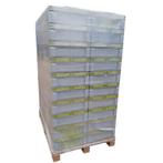 Stapelbak met Deksel 600×400×145 mm, Grijs/Groen PP, Nieuw -, Ophalen of Verzenden