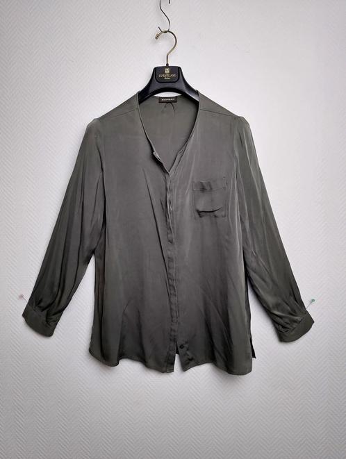 Chic Olive Green Button-Up Shirt, Kleding | Dames, Tops, Nieuw, Verzenden