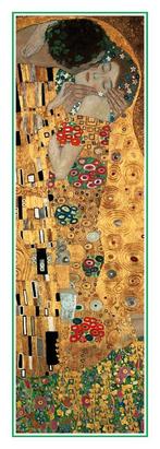 Kunstdruk Gustav Klimt - The Kiss 25x70cm, Nieuw, Verzenden