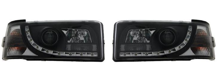 Koplampen LED DRL | Volkswagen T4 | zwart, Auto-onderdelen, Verlichting, Nieuw, Verzenden