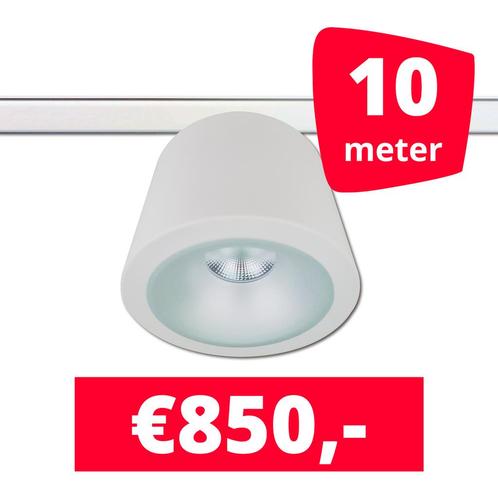*TIP* LED RAILVERLICHTING CAN WIT 10 SPOTS 3000K + 10M RAILS, Zakelijke goederen, Kantoor en Winkelinrichting | Winkel en Inventaris
