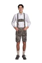 Lederhose kurz, grey vintage, H-Träger, Verzenden, Nieuw