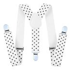 Fako Fashion® - Kinder Bretels - Stippen - 65cm - Wit, Verzenden, Nieuw