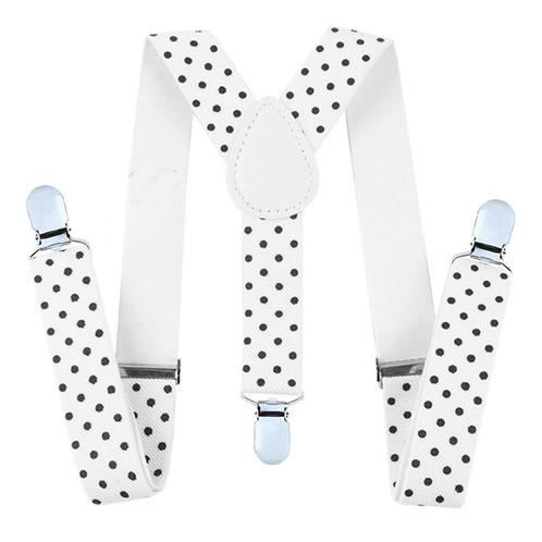 Fako Fashion® - Kinder Bretels - Stippen - 65cm - Wit, Kinderen en Baby's, Kinderkleding | Overige, Verzenden