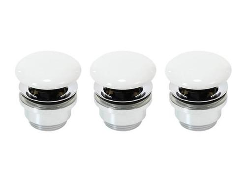 Veiling - 3x Alterna wastafelplug pup-up z/overloop Coda gla, Doe-het-zelf en Verbouw, Sanitair