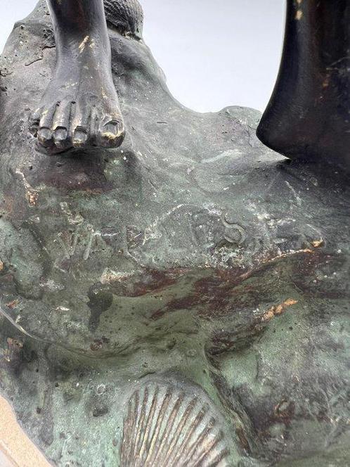 sculptuur, Giovane pescatore - 4,3 kg - 38 cm - Brons,, Antiek en Kunst, Curiosa en Brocante