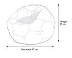 Voetbal zitzak - ecoleer - Ø 90 cm - zwart wit, Huis en Inrichting, Zitzakken, Ophalen of Verzenden, Nieuw