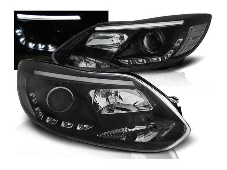 LED tube koplampen Black geschikt voor Ford Focus MK3, Auto-onderdelen, Verlichting, Nieuw, Ford, Verzenden