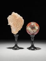 Geen minimumprijs - Paar prachtige Cube Calcite en Red