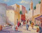 Retaux Bruno (1947) - Rue à Marrakech au Maroc, Antiek en Kunst