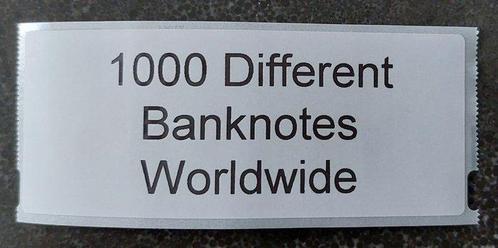 Wereld. - 1000 different banknotes - various dates, Postzegels en Munten, Munten | Nederland