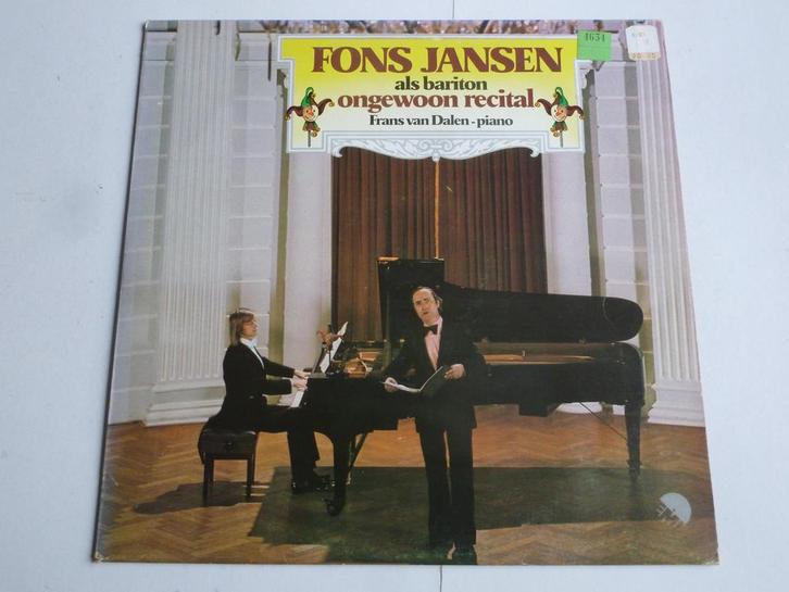 Fons Jansen als Bariton - ongewoon Recital (LP), Cd's en Dvd's, Vinyl | Klassiek, Zo goed als nieuw, Verzenden