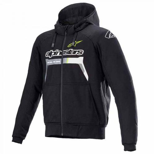 Alpinestars Chrome Ignition Hoodie Zwart Geel Fluo, Motoren, Kleding | Motorkleding, Heren, Nieuw met kaartje, Jas | textiel, Verzenden