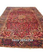 Groot Perzisch tapijt Heriz 365x254 wollen vloerkleed Iran, Groot perzisch tapijt heriz wollen vloerkleed Iran handgeknoopt, Bruin
