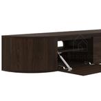 Aura curved TV-Meubel zwevend walnut 180 cm, Overige materialen, 150 tot 200 cm, Nieuw, Ophalen of Verzenden