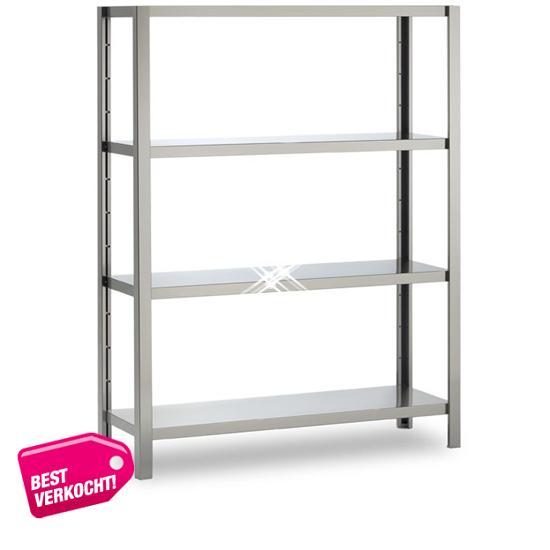 Rvs stelling 4 hoog 1600x400x1800 mm, Zakelijke goederen, Horeca | Meubilair en Inrichting, Nieuw in verpakking, Verzenden