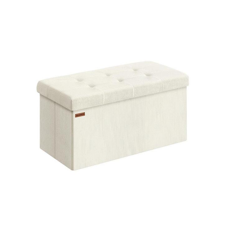 Opvouwbare Opbergbank Creme 76L - Retourdeal! Nu 42% Kort..., Huis en Inrichting, Banken | Bankstellen, Minder dan 150 cm, Minder dan 75 cm