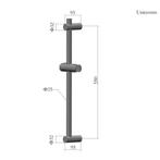 Glijstang AquaSplash Plus 60 cm Mat Zwart, Doe-het-zelf en Verbouw, Sanitair, Ophalen of Verzenden, Nieuw