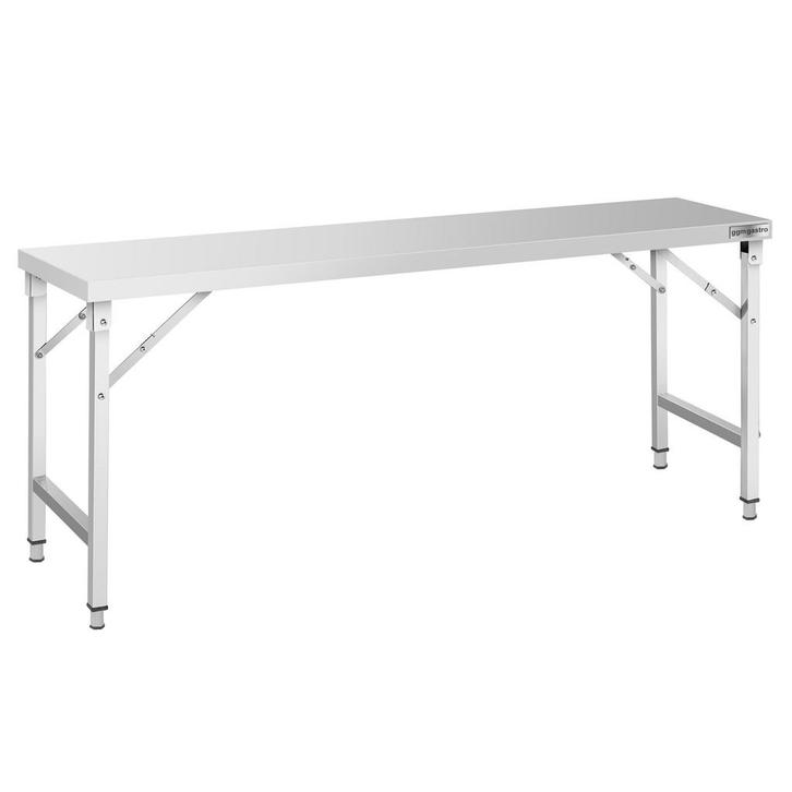 GGM Gastro | RVS werktafel - inklapbaar - 2000x700mm |, Zakelijke goederen, Horeca | Meubilair en Inrichting, Nieuw in verpakking