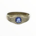 Zonder minimumprijs - Ring - 9 kt. Geel goud - Zaffiro, Nieuw