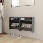 vidaXL Wandschoenenkasten 2 st 60x18x60 cm hout hoogglans, Huis en Inrichting, Verzenden, Nieuw