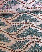 Jacquard Brokaat Goud/Groen, Nieuw, Groen