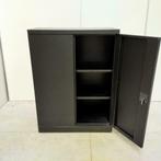 Stalen 2-deurs archiefkast kantoor kast zwart 120x90x44 cm