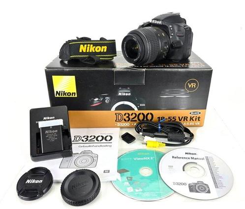 Nikon D3200 met AF-S 18-55mm VR Digitale reflex camera, Audio, Tv en Foto, Fotocamera's Digitaal
