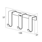 Handdoekhaak Tiger Rack Basic Deurhangend RVS, Ophalen of Verzenden, Nieuw