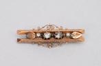 Roségouden speldborche met diamanten, Sieraden, Tassen en Uiterlijk, Broches, Gebruikt