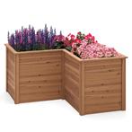 LIVSK L-vormige Verhoogde Moestuinbak - 120 x 120 x 62 cm -, Tuin en Terras, Verzenden, Nieuw