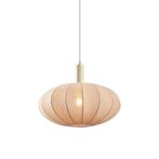 Japandi hanglamp beige met stoffen kap - Bida, Huis en Inrichting, Lampen | Hanglampen, Nieuw, Overige materialen, Japandi, 75 cm of meer