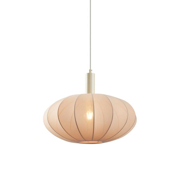 Japandi hanglamp beige met stoffen kap - Bida, Huis en Inrichting, Lampen | Hanglampen, Nieuw, Overige materialen, 75 cm of meer