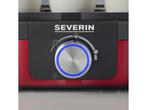 Severin EK 3168 Eierkoker Rood metallic rvs-zwart 1-6 eieren, Verzenden, Nieuw