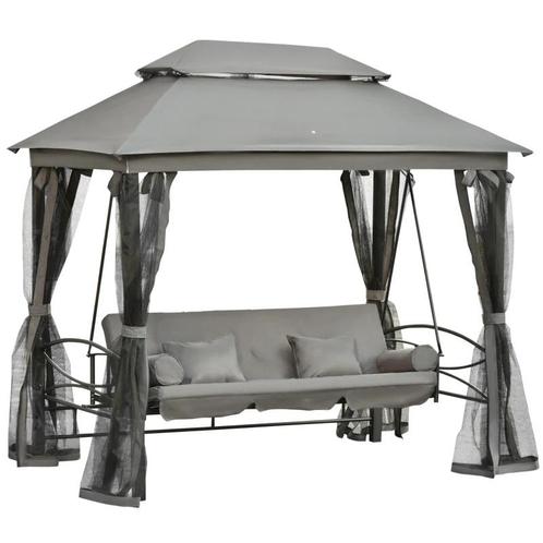 TRUUSK Hollywood Schommel Tuinschommel Met Zijwanden 3-zits, Tuin en Terras, Tuinstoelen, Nieuw, Verzenden