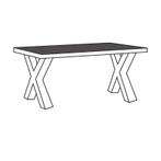 Eettafel-X Pieterburen - eettafel, Huis en Inrichting, Tafels | Eettafels, Nieuw, Overige materialen