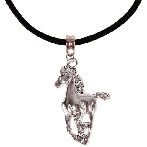 Veterketting Zwart Fluweel - Zilverkleurige Sluiting - 45cm, Sieraden, Tassen en Uiterlijk, Kettingen, Nieuw, Ophalen of Verzenden