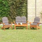 vidaXL 4-delige Loungeset Adirondack massief acaciahout, Tuin en Terras, Tuinsets en Loungesets, Verzenden, Nieuw, Hardhout, Loungeset