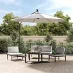 vidaXL Zweefparasol met LED-verlichting en metalen paal 300, Verzenden, Nieuw, 1 tot 2 meter, Zweefparasol