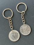 Sleutelhanger met Zilveren Gulden 1955..KadoTip Geboortejaar