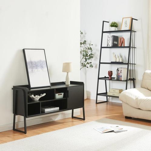 2-delige meubelset Storfjord open kast en TV meubel zwart se, Huis en Inrichting, Kasten | Wandmeubels, Nieuw, Verzenden