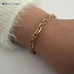 Gold plated zilveren Italian delight armband, Verzenden, Nieuw, Zilver