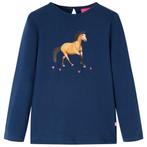 vidaXL Kindershirt met lange mouwen 104 marineblauw, Verzenden, Nieuw