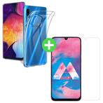 Samsung Galaxy A40 Transparant TPU Hoesje + Screen Protector, Verzenden, Nieuw