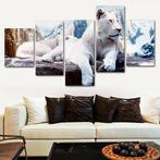5 stks witte leeuw canvas schilderijen wall art foto thui...