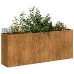 vidaXL Plantenbak roestig 200x40x80 cm weervast staal, Verzenden, Nieuw, Metaal